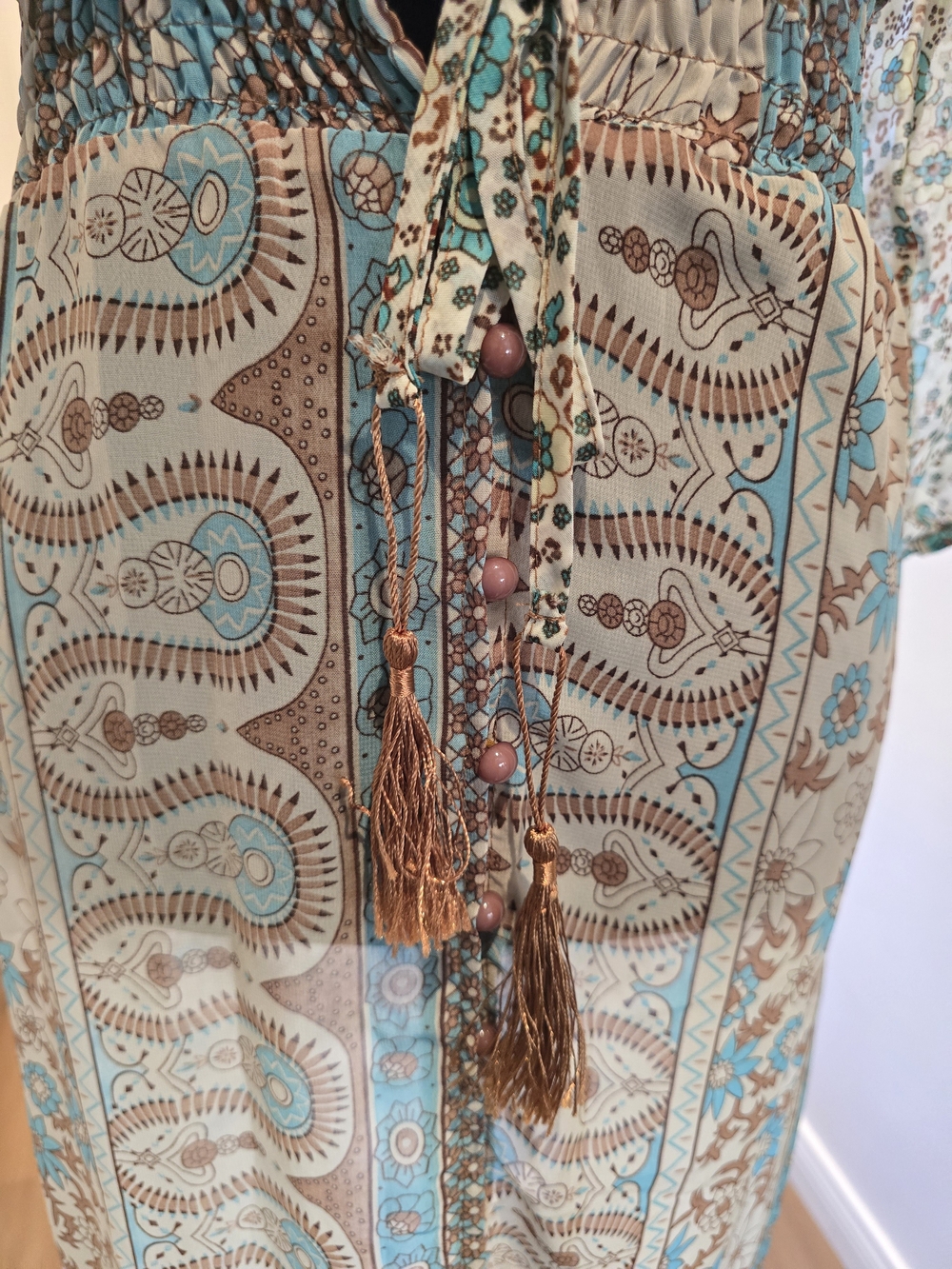 Bohemian Patchwork Floral Maxi Dress - Picture 9 of 9
